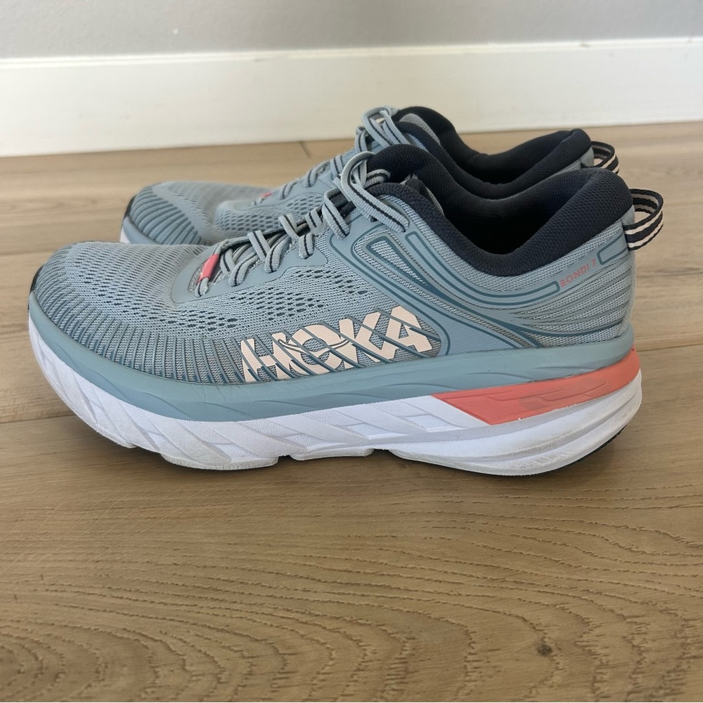 Hoka One One Bondi 7 Mesh Blue Fog Women’s 8